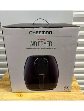 Chefman TurboFry Air Fryer 3.5L Black, Basket, 200-400°F, 60-Min Timer